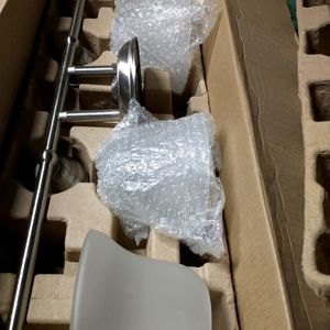 4 Frosted Brushed Nickel Bathroom Lamp set